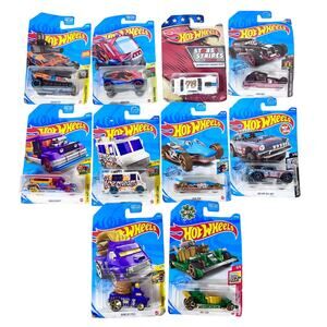 Hot Wheels Carded Lot Of 10 Various Years No Duplicates Toy Cars New (E)